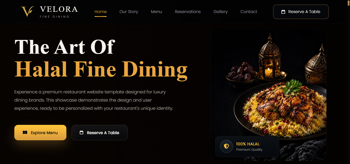 Velora website preview